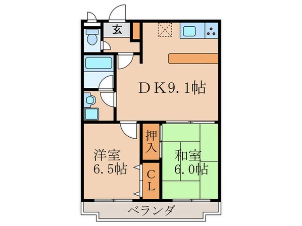 グランデュ－ル桃山の物件間取画像